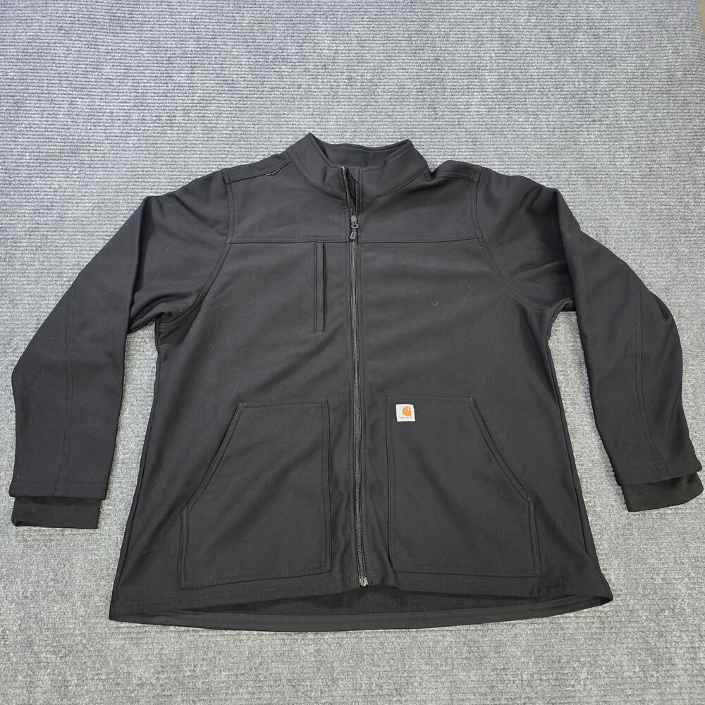 Carhartt C81023 Women's 2XL Black Rugged Flex Bonded Fleece Jacket Modern Fit